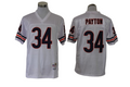 Walter Payton #34 Chicago Bears Navy Blue Retro Jersey - Front and Back